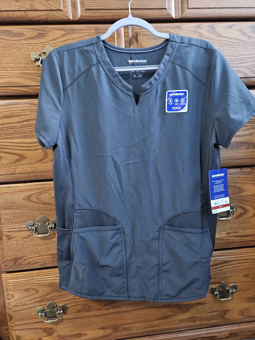 Scrubstar Pewter Short-Sleeve Medical Top